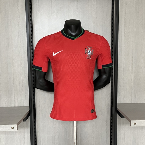 Camisa Portugal Versão Jogador Home Eurocopa 24/25 - Torcedor Nike Masculino - Vermelho