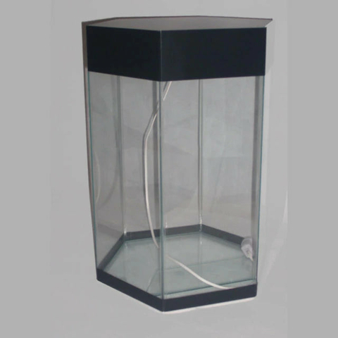 Aquário 21 Litros Sextavado Para Peixes e Plantas 30x45cm