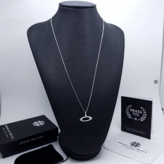 Kit Corrente Veneziana (60cm;70cm) com Pingente O (2.2cm) Prata Italiana 925 - comprar online