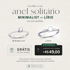Par Aliança Cravejada com Zircônia Brilhante com Aliança Lisa (2mm) + Anel Solitário Grátis [PRONTA ENTREGA] - loja online