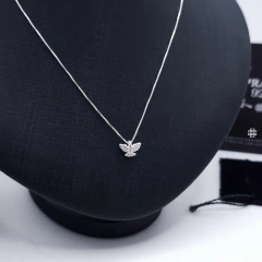Colar Colar Espírito Santo Cravejado Zircôrnia (40cm,45cm,50cm) Prata 925 - HOMEM DA PRATA JOIAS
