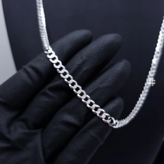 Kit Corrente com Pulseira Grumet Escama de Peixe 4.5mm (60cm) Prata Italiana 925 Legítima na internet