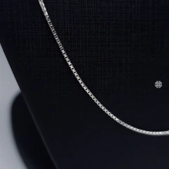 Kit Corrente com Pulseira Veneziana V19 (70cm) Prata Italiana 925 Legítima - HOMEM DA PRATA JOIAS