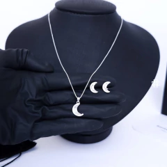 Conjunto Lua Cravejado Zircôrnia (40cm,45cm,50cm) Prata 925 na internet