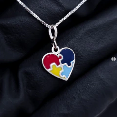 Colar Autismo (40cm,45cm,50cm) Prata 925 - comprar online
