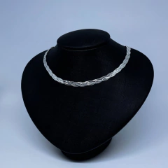 Colar 4 Fios Trançados (40cm;45cm) Prata 925 na internet