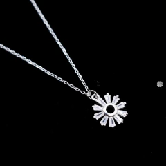 Colar Flor (40cm com Extensor) Prata 925