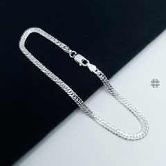 Kit Corrente com Pulseira Grumet Dupla 3mm (60cm;70cm) Prata Italiana 925 na internet