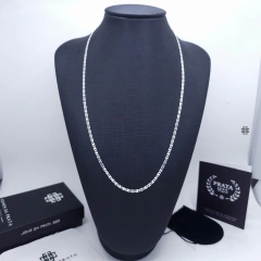 Corrente Piastrine 2.7mm (60cm) Prata Italiana 925 - HOMEM DA PRATA JOIAS
