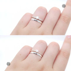 Par Aliança Lisa Boleada (2.8mm) + Anel Solitário Grátis [PRONTA ENTREGA] - comprar online