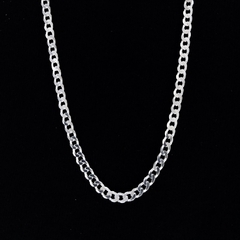 Corrente Grumet Escama de Peixe 3mm (60cm;70cm) Prata Italiana 925 - HOMEM DA PRATA JOIAS