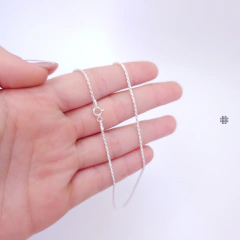 Imagem do Corrente Elo Baiano 1.3mm (60cm) Prata Italiana 925