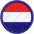 Patch bordado Bandeira Holanda 4x4cm