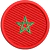 Patch bordado Bandeira Marrocos 4x4cm