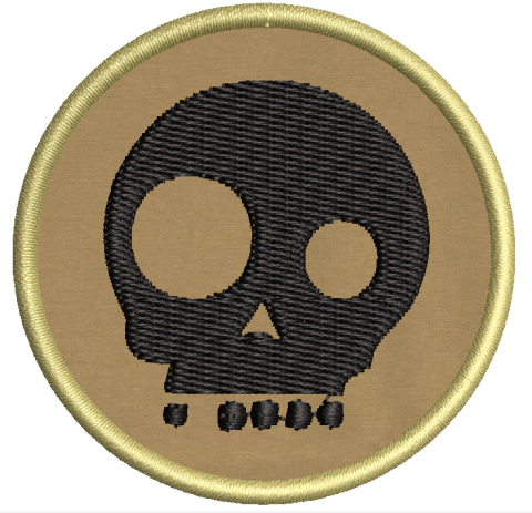 Patch Bordado Militar caveira 6cm na internet