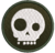 Patch Bordado Militar caveira 6cm