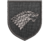 Patch bordado escudo Lobo Stark Game of thrones 7x4,5cm