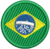 Patch bordado Bandeira Brasil 4x4cm