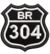 Patch bordado BR-304 5x5cm