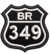 Patch bordado BR-349 5x5cm