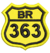 Patch bordado BR-363 5x5cm