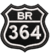 Patch bordado BR-364 5x5cm