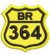 Patch bordado BR-364 5x5cm - comprar online