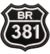 Patch bordado BR-381 5x5cm