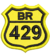 Patch bordado BR-429 5x5cm