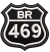 Patch bordado BR-469 5x5cm