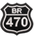 Patch bordado BR-470 5x5cm