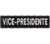 Patch Bordado tarjeta Tarja Vice-Presidente 10 x 2,5 cm