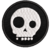 Patch Bordado Caveira 6cm