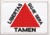 Patch bordado da bandeira de Minas Gerais com a frase "Libertas quae sera tamen" em um triângulo vermelho.