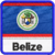 Patch Bordado Bandeira Belize 7x7cm