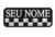 Patch Bordado Seu nome corrida kart quadriculado 10x4cm