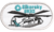 Patch bordado do helicóptero Sikorsky SK92, medindo 9 x 4,5 cm, com detalhes em azul e preto sobre fundo branco.