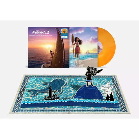 Vinil Moana 2 - Trilha Sonora (Disco Laranja Mármore e Tabuleiro)