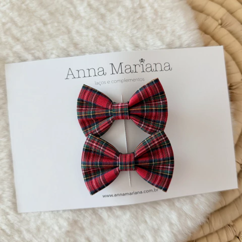 Duplinha laço Mariana - Vichy natal - comprar online