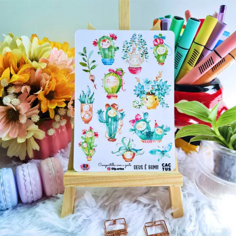 Adesivos Bugadinhos Cactos e Plantas