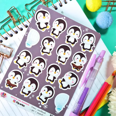 PinguinsCartela de Adesivos