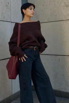 Jeans widel leg full Black - tienda online