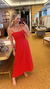 Vestido vermelho em crepe - comprar online