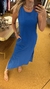 Vestido 100% em linho azul - Bruna Elisa