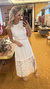 Vestido off white franjas - comprar online