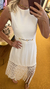 Vestido off white franjas - Bruna Elisa