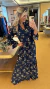 Vestido Chiffon marinho Clarice