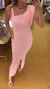 Vestido alfaiataria rosa claro
