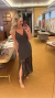 Vestido chumbo franjas - comprar online