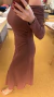 Vestido marrom café Eloah - Bruna Elisa